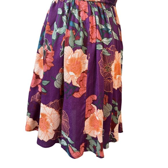 2/$30 NWT Floral XS Print NWT Dress By Band Of The Free Purple & Ivory - Picture 11 of 16
